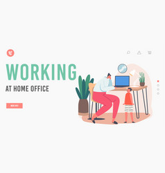 Working At Home Office Landing Page Template