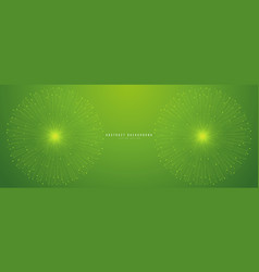 Abstract Fireworks On Green Background Sunburst