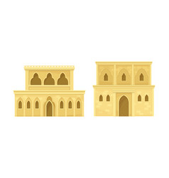 Arabic Mud Houses Set Mediterranean Moroccan