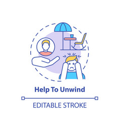 Help To Unwind Concept Icon