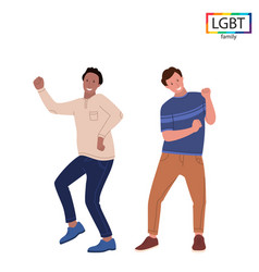 Lgbt Family Two Men Have Fun Dancing