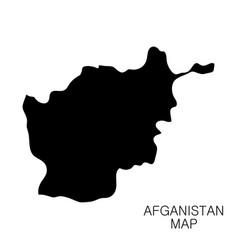 Afganistan Map And Country Name Isolated On White