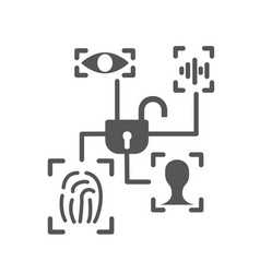 Biometric Authorization Line Icon