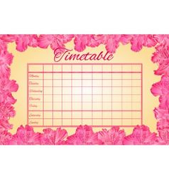 Calendar 2017 With Pink Rhododendron Flowers Vinta