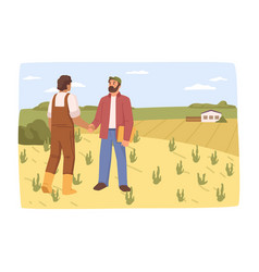 Farmer And Investor Shaking Hands Agriculture