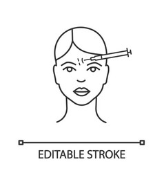 Forehead Neurotoxin Injection Linear Icon