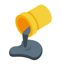 Warm Floor Liquid Bucket Icon Isometric