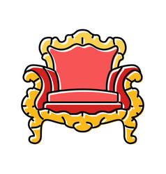 Armchair Luxury Royal Color Icon