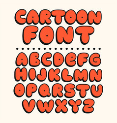 Funny Cartoon Font Doodle Line