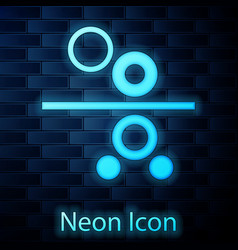 Glowing Neon Paper Roll Of A Printing Press Icon