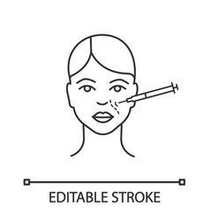 Nasolabial Folds Neurotoxin Injection Linear Icon