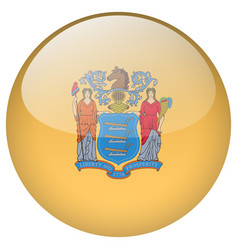 New Jersey Flag Button