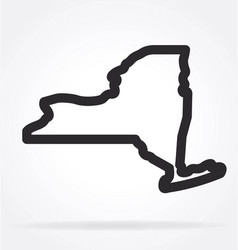 New York Ny State Map Outline Simplified