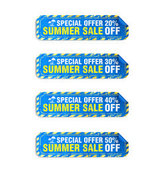 Special Offer Summer Sale Stickers 20 30 40 50