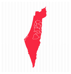 States Map Of Palestine With Detailed Borders