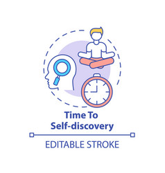 Time To Self Discovery Concept Icon