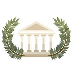 A Green Laurel Wreath And Greek