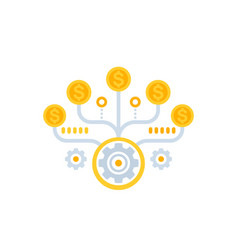 Supply chain costs concept icon Royalty Free Vector Image