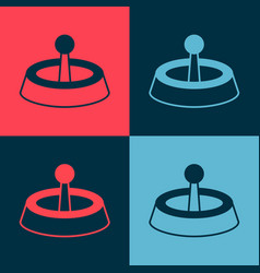 Pop Art Casino Roulette Wheel Icon Isolated