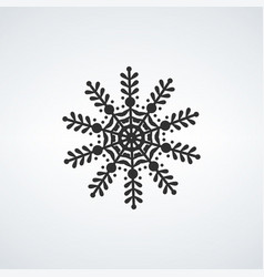 Snowflake Icon Snow Winter Holiday Simple Line