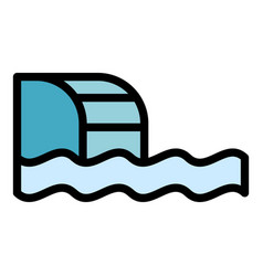 Swimming Pool Icon Flat