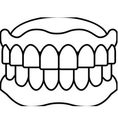 Denture Dental Care Line Icon