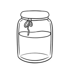 Monochrome Picture Tall Glass Jar With Honey