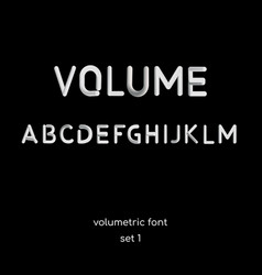 3d Typeface Designtrendy Volumetric Font