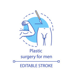 Plastic Surgery For Men Concept Icon