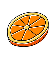 Slice Round Orange Color Icon