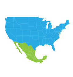 United States And Mexico Political Map