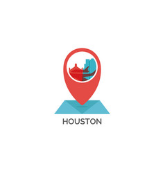 Usa United States Of America Houston Map City Pin