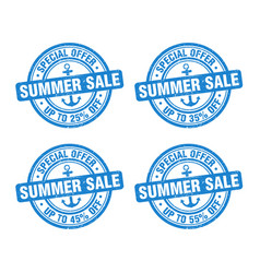 Summer Sale Grunge Stamp Set 20 30 40 50