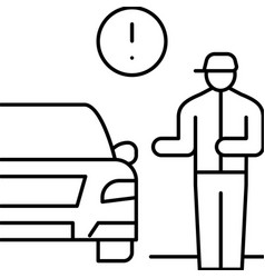 Traffic Offense Line Icon