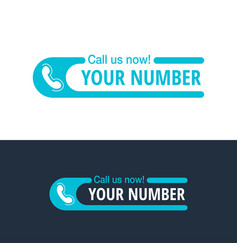 Call Us Now Flat Blue Web Button Block