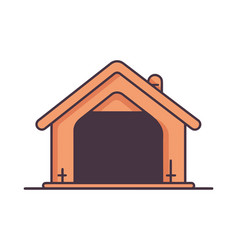 Cute Cartoon Cottage House Icon