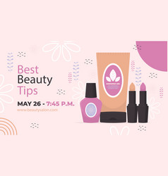 Flat Design Beauty Salon Cosmetics Webinar