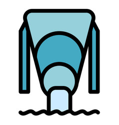 Water Park Tube Icon Flat