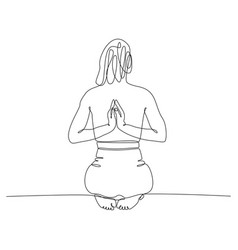 Yoga Lady With Anjali Mudra Pose