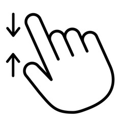 Zoom Out Hand Gesture Flat Icon Isolated On White