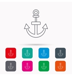 Anchor Icon Nautical Drogue Sign Sea Symbol