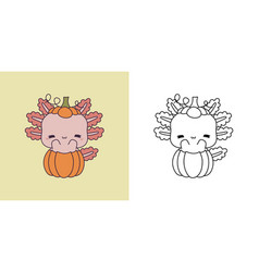 Cute Halloween Axolotl Clipart