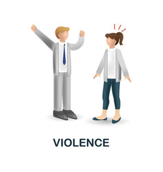 Violence Icon 3d From Harassment Collection