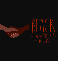 Black Owned Business Month August Lettering