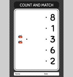 Count And Match Game With Radio Worksheet