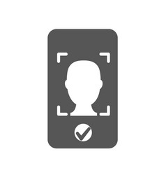 Face Authorization Line Icon