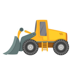 Grader Machine Icon Cartoon Construction Vehicle