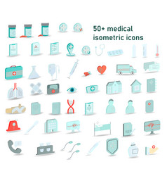 Big Set Of 3d Isometric Medical Icons