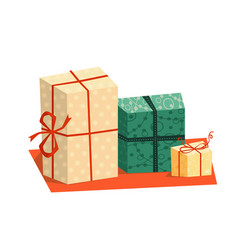 Festive Ornate Gift Boxes Icon Isolated