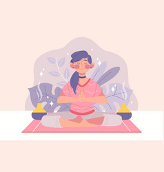 Organic Flat Woman Meditating